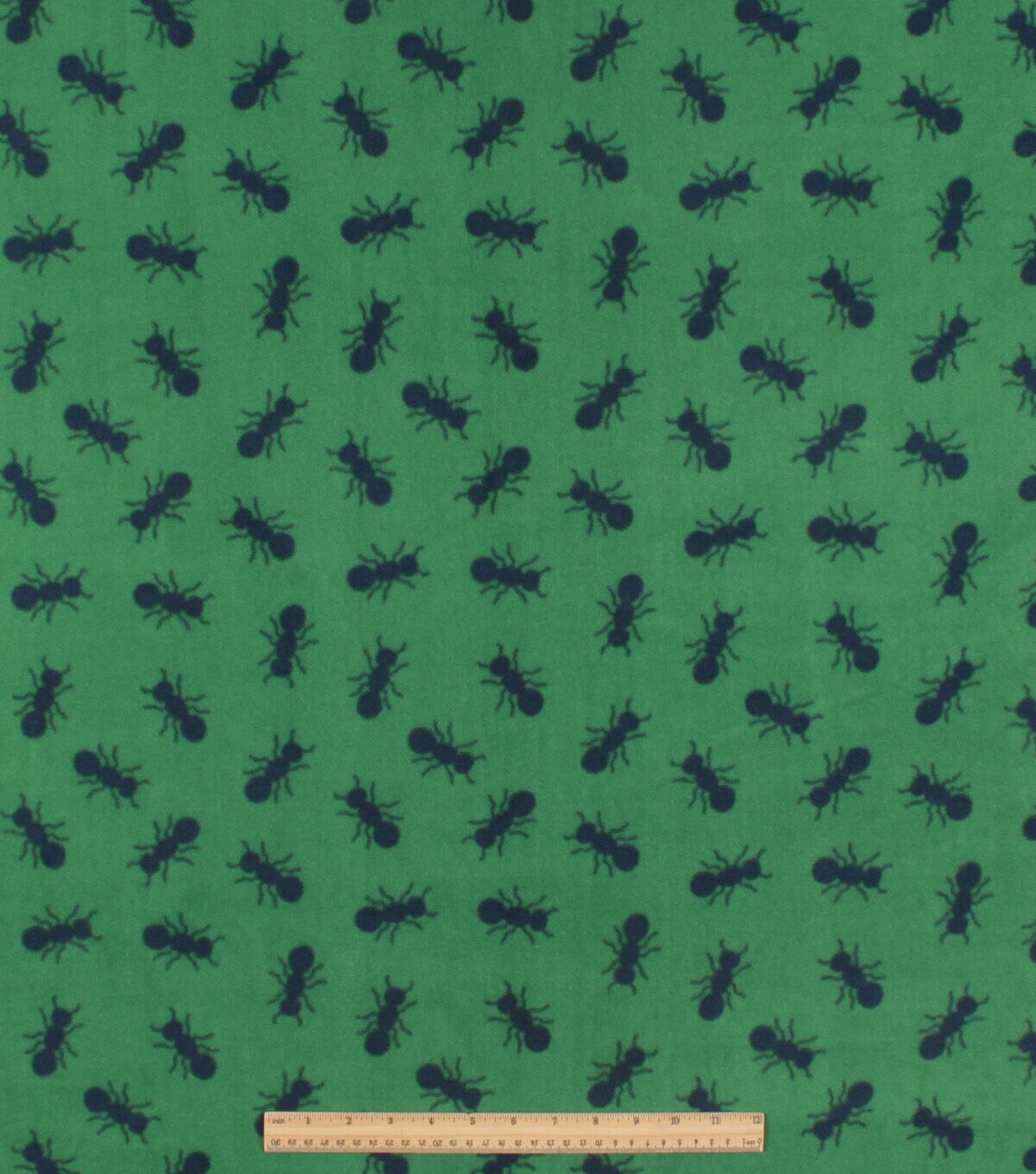 Ants on Green Anti Pill Plush Fleece Fabric