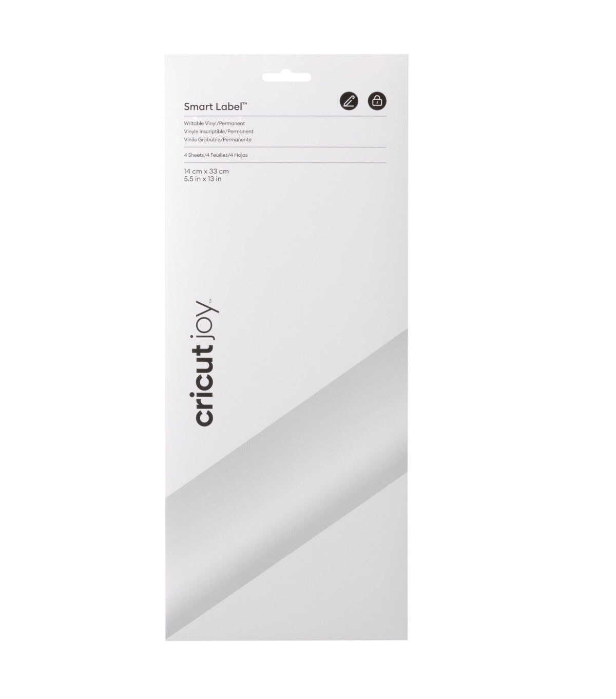 Cricut Joy 5.5 x 13 White Permanent Writable Vinyl Sheets 4ct