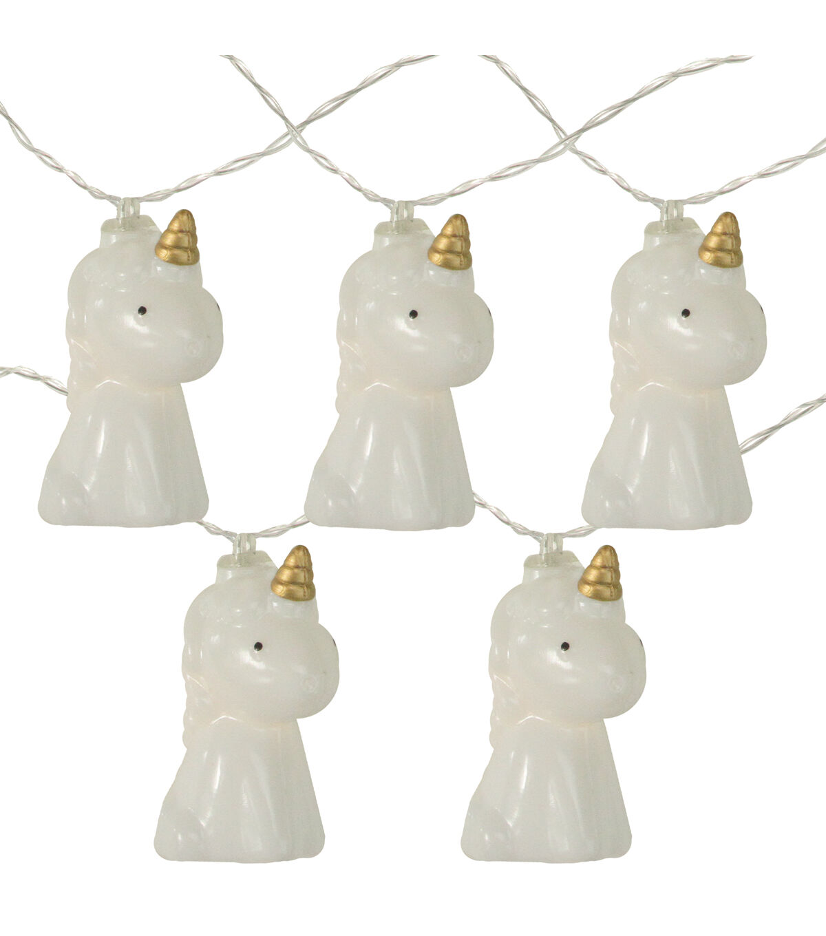 Northlight 10-Count White Unicorn LED String Lights - 4.5 ft Clear Wire