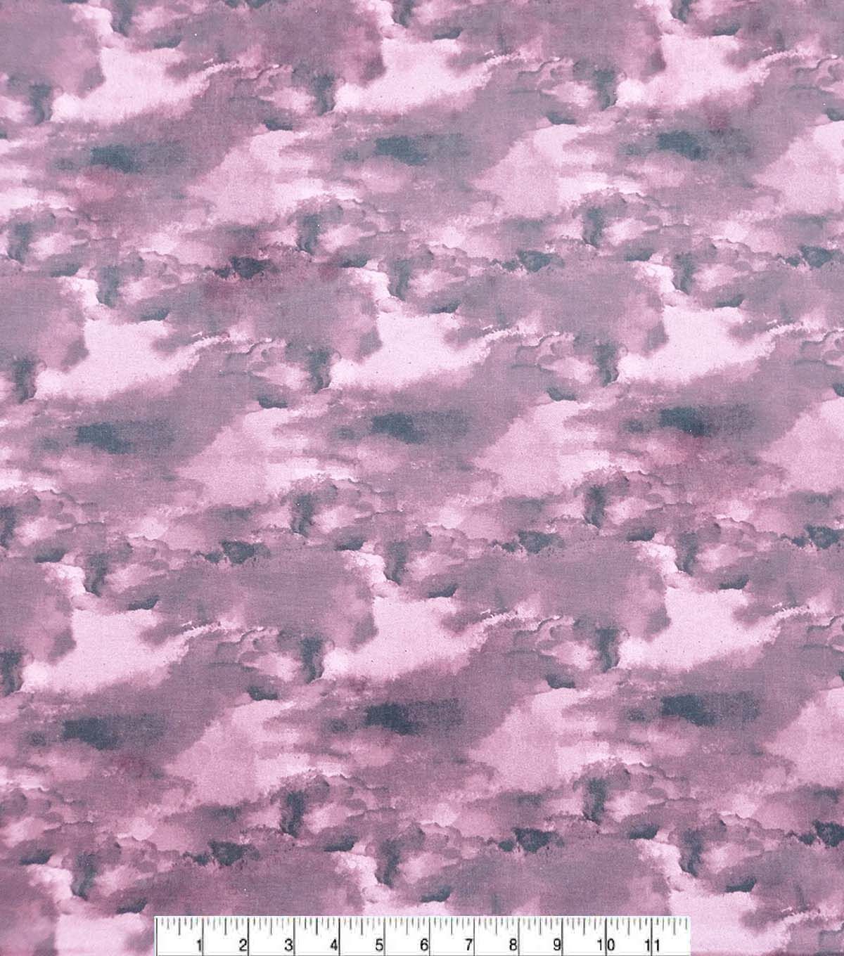 Dark Pink Watercolor Blender Cotton Fabric by Keepsake Calico
