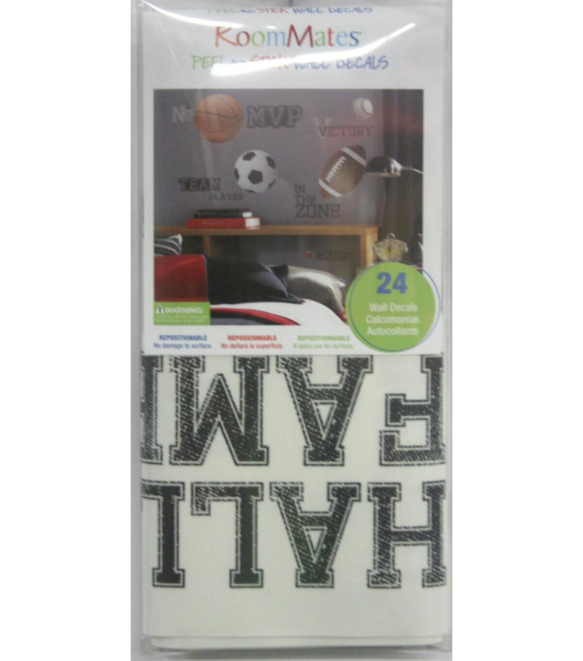 RoomMates Wall Decals All Star Sports Saying