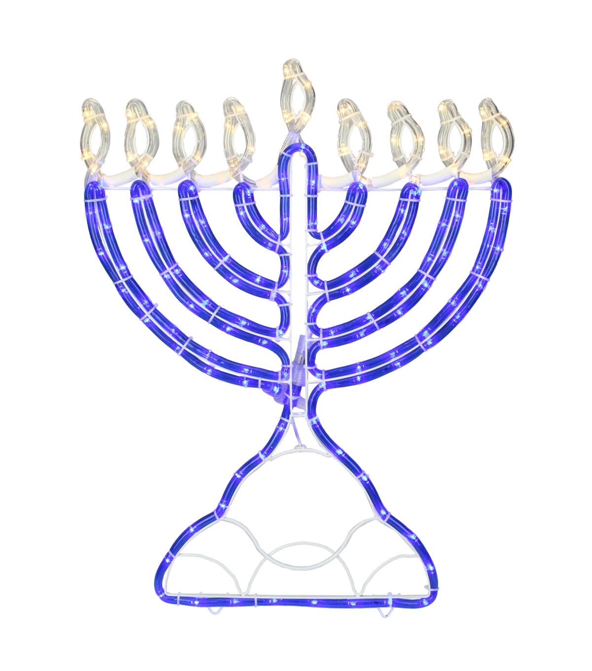 Northlight 23 Clear & Blue 150ct LED Hanukkah Menorah Rope Lights