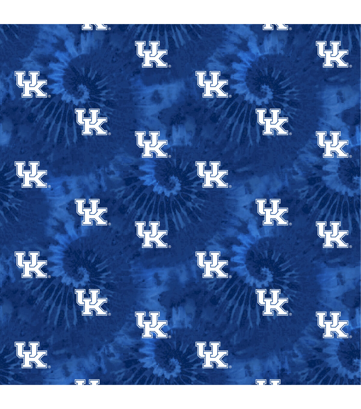 NCAA Kentucky Tye Dye Cotton College Team Fabric