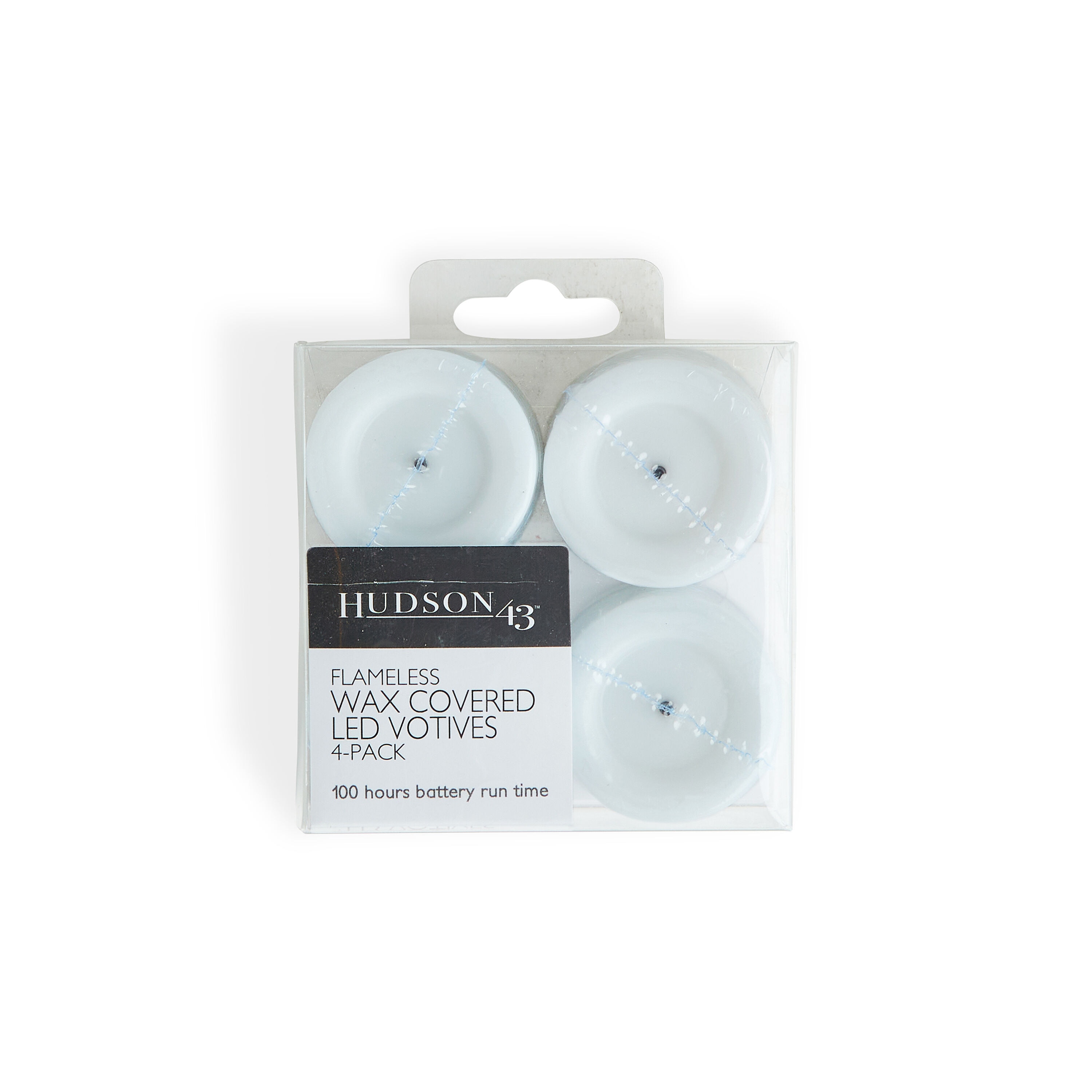 Flameless White Mini LED Wax Votive Candles 4pk