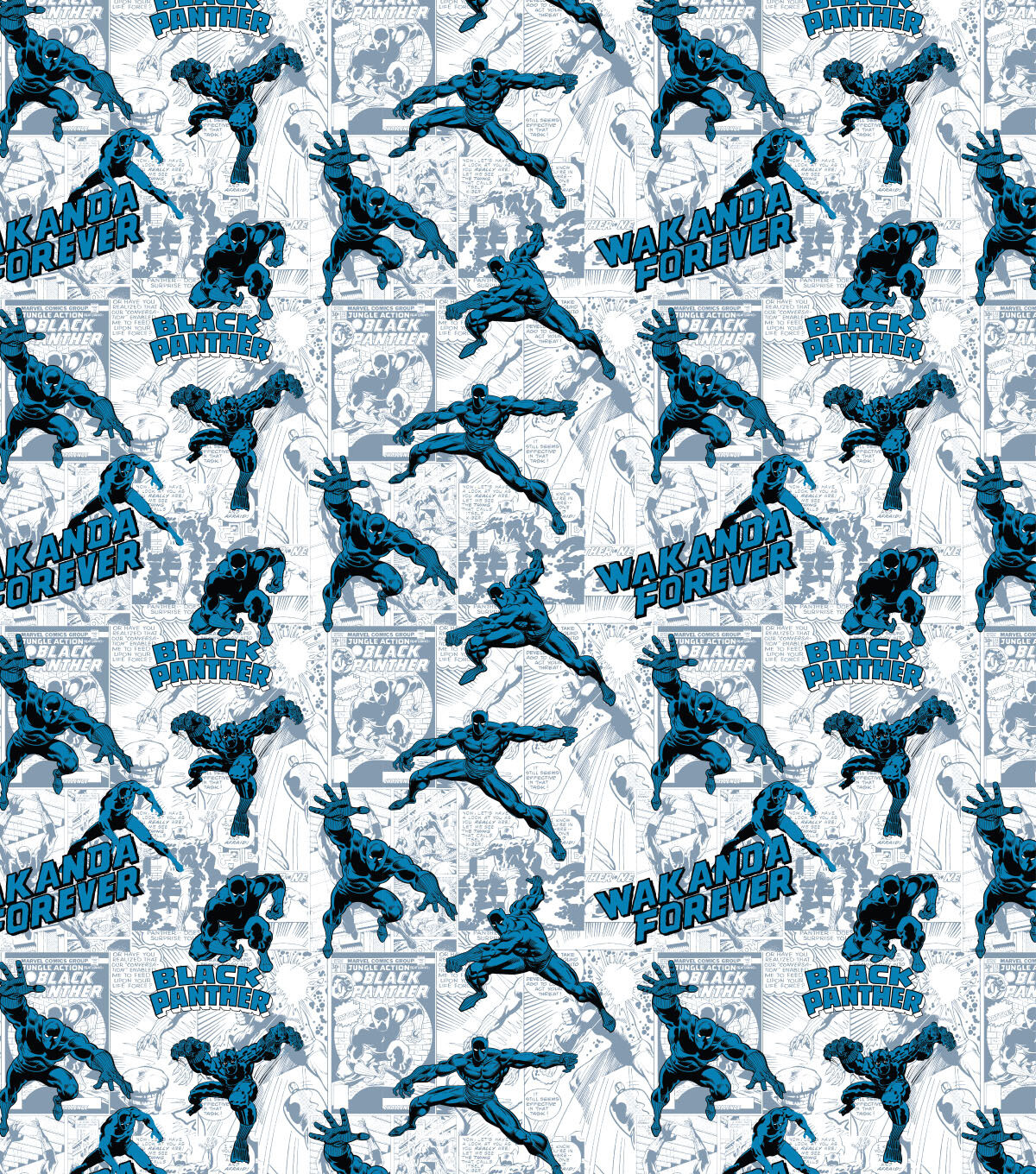 Black Panther Comic Tonal Pop Culture Cotton Fabric