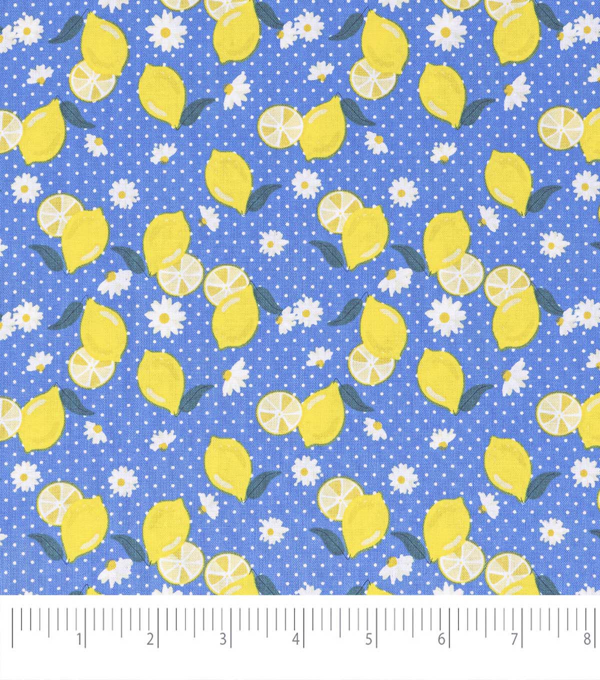 Singer Lemons And Dots Fabric Quarter Cotton Fabric Quarter