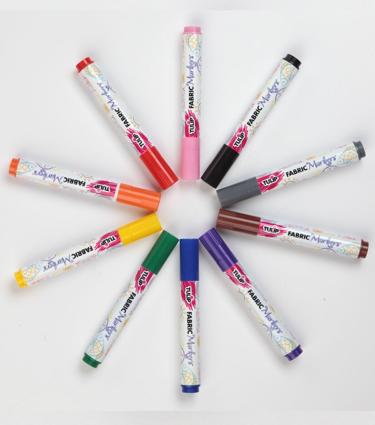 Rainbow fabric Markers 10 pk