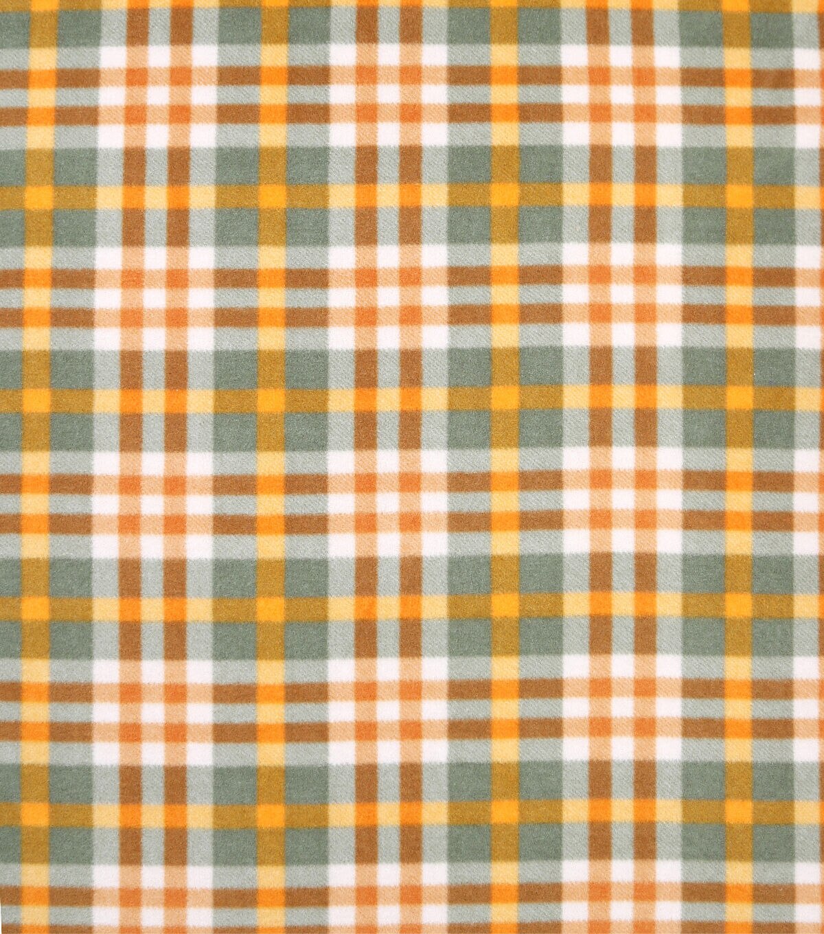 Green & Yellow Plaid Anti Pill Fleece Fabric
