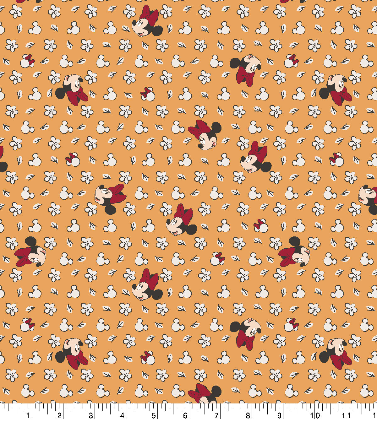 Disney Cotton Fabric Minnie Ditsy Floral