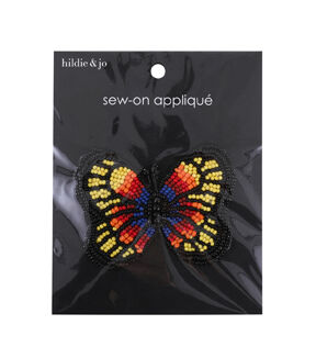 3 x 2 Multicolor Butterfly Sew On Patch by hildie & jo