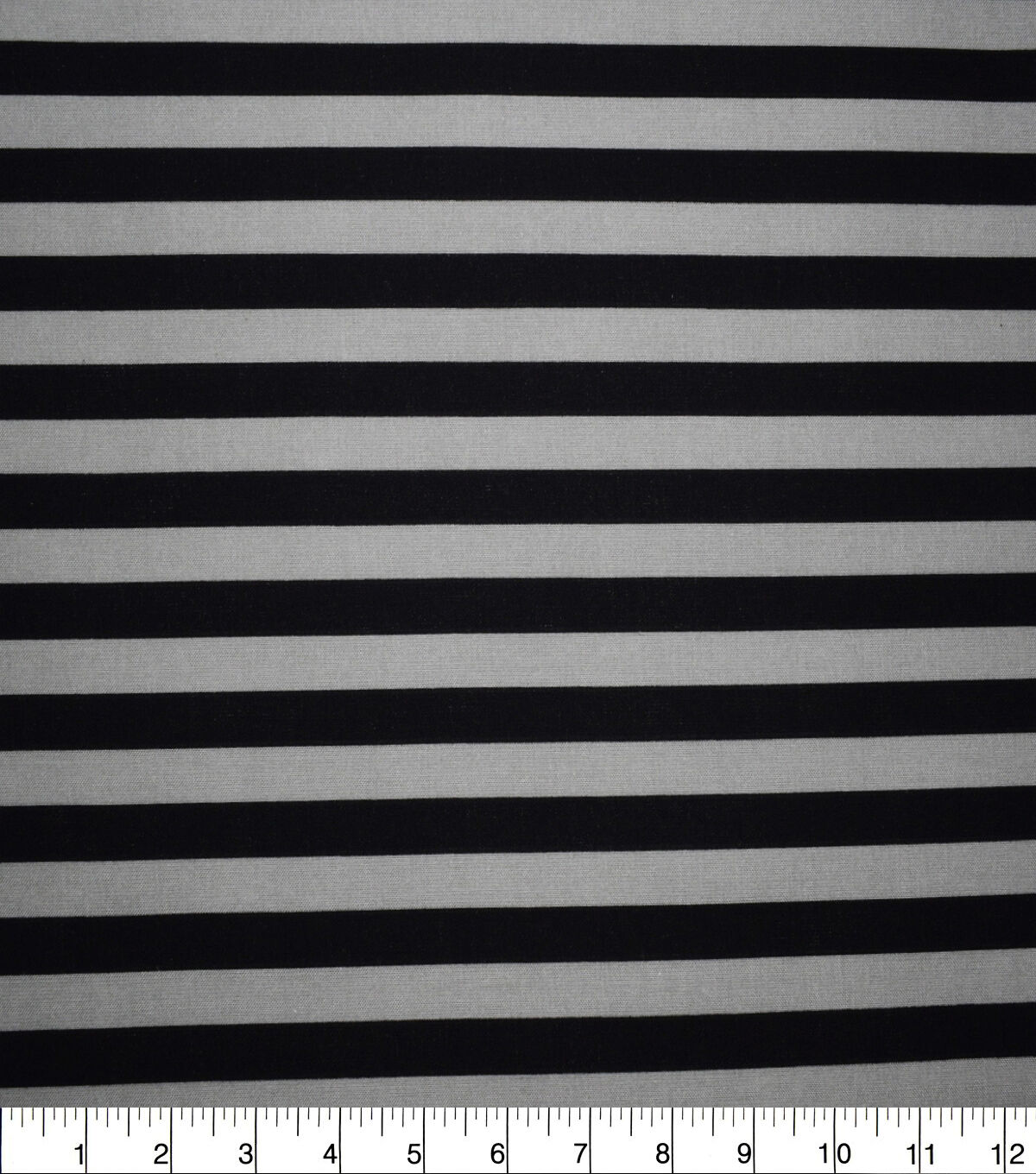 Halloween Black & Gray Stripes Cotton Fabric