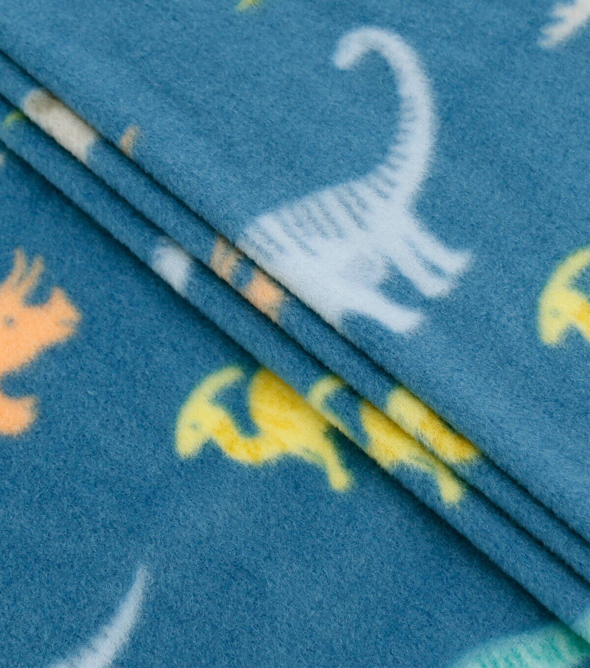 POP! Dino Blue Fashion Lightweight Fleece Fabric
