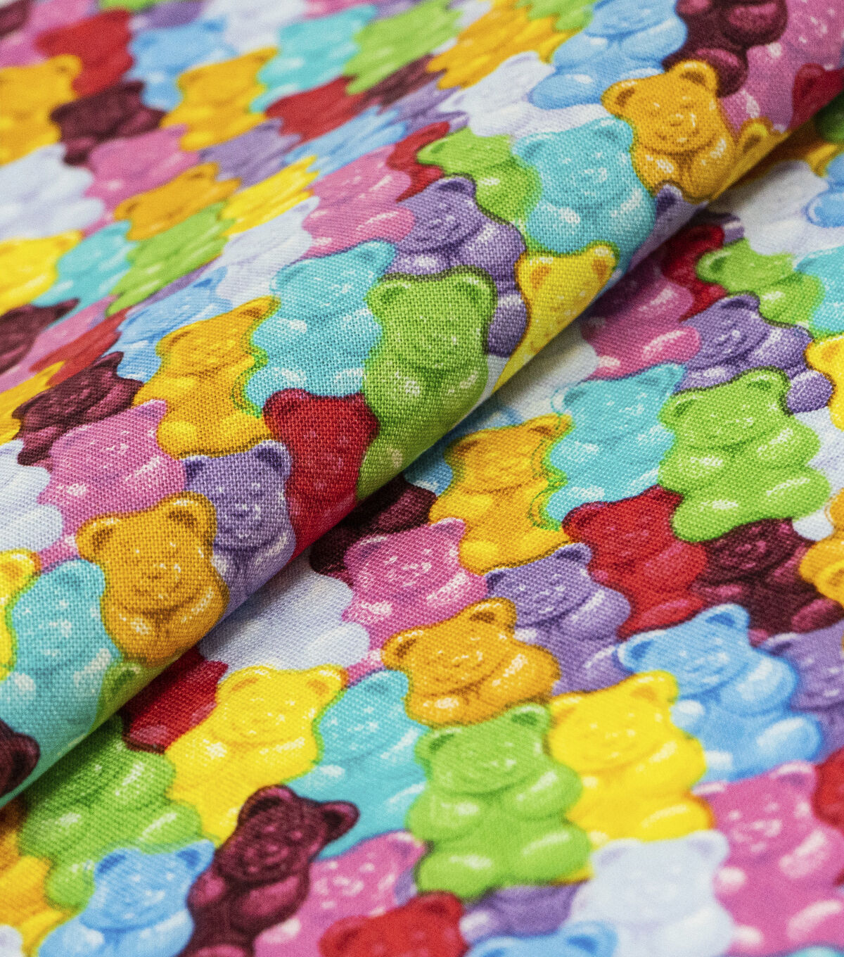 Singer Multicolor Gummy Bears Quilt Cotton Fabric