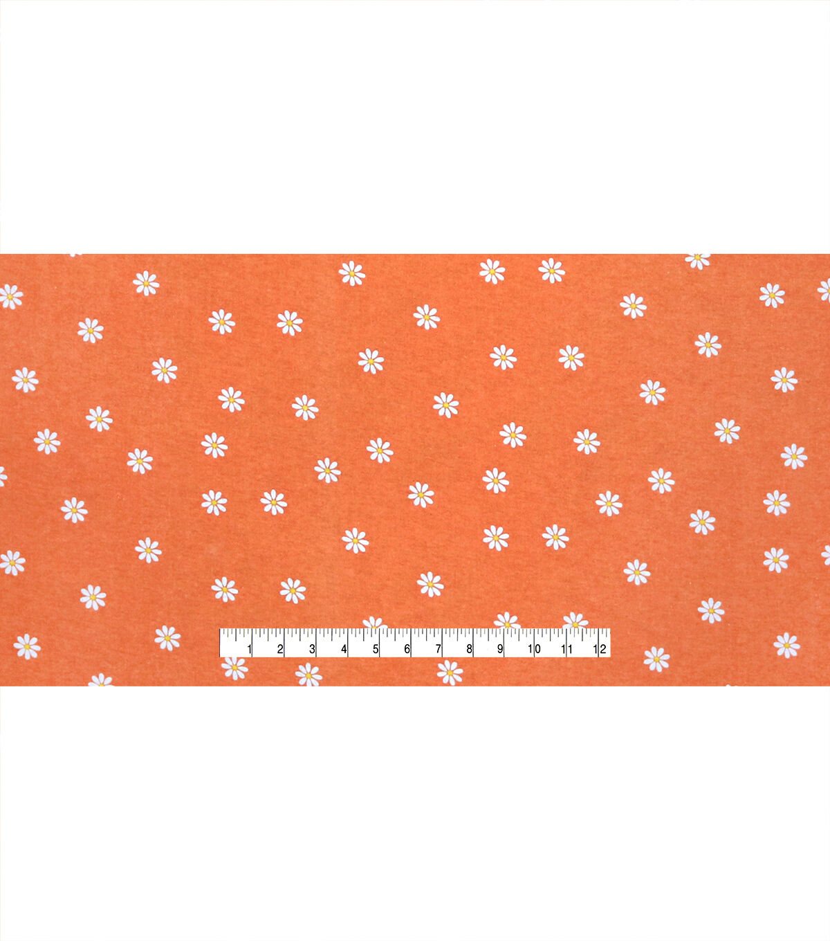 POP! Daisy On Peach Super Snuggle Flannel Fabric
