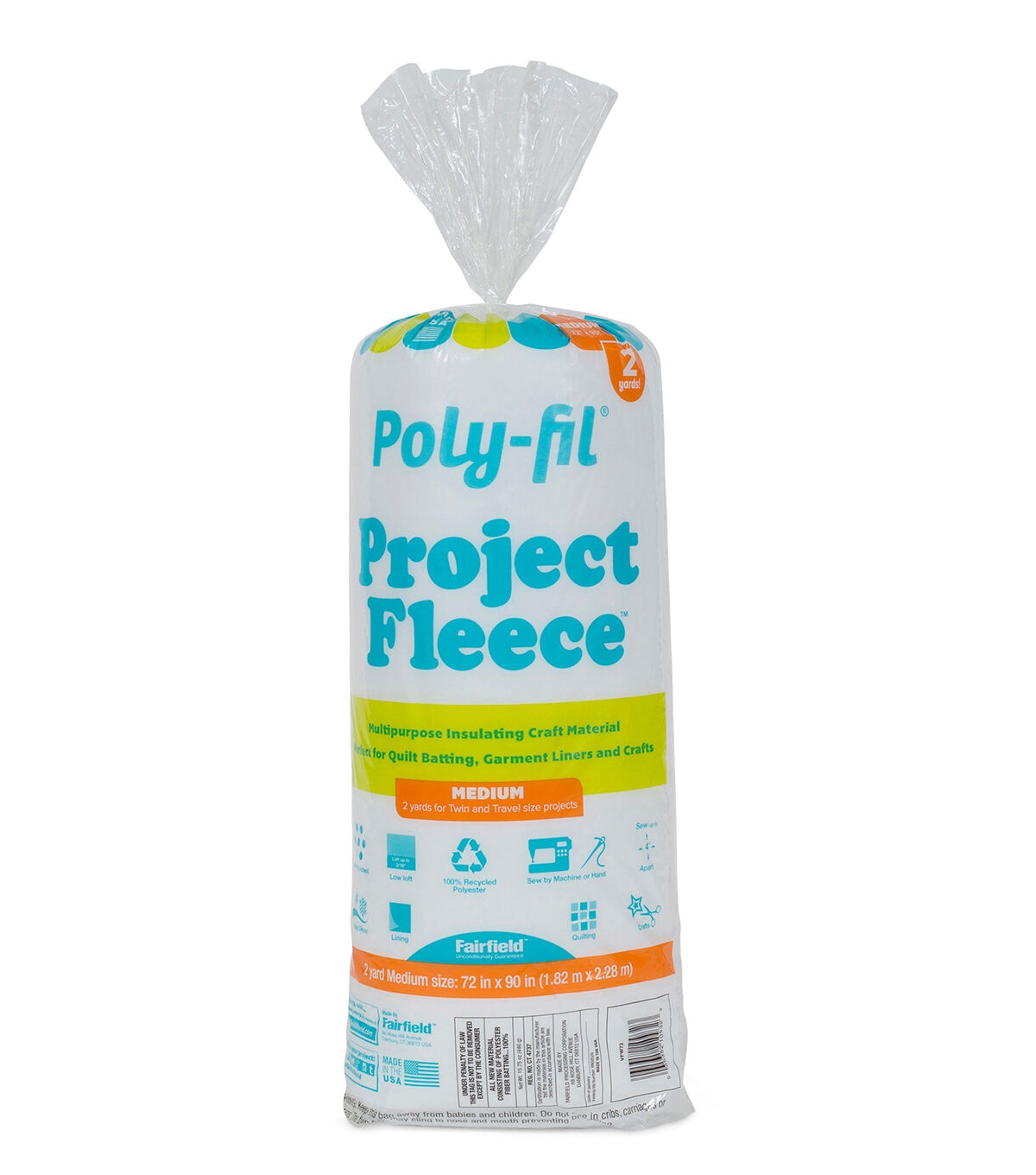 Poly Fil Project Fleece Batting 72 x 90