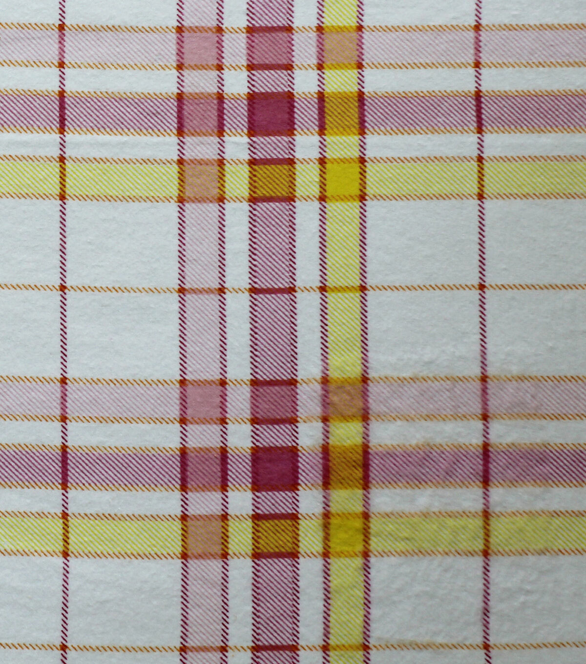 Pink and Yellow Plaid Super Snuggle Flannel Fabric