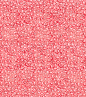 Coral Sundrenched Floral Cotton Fabric by Keepsake Calico