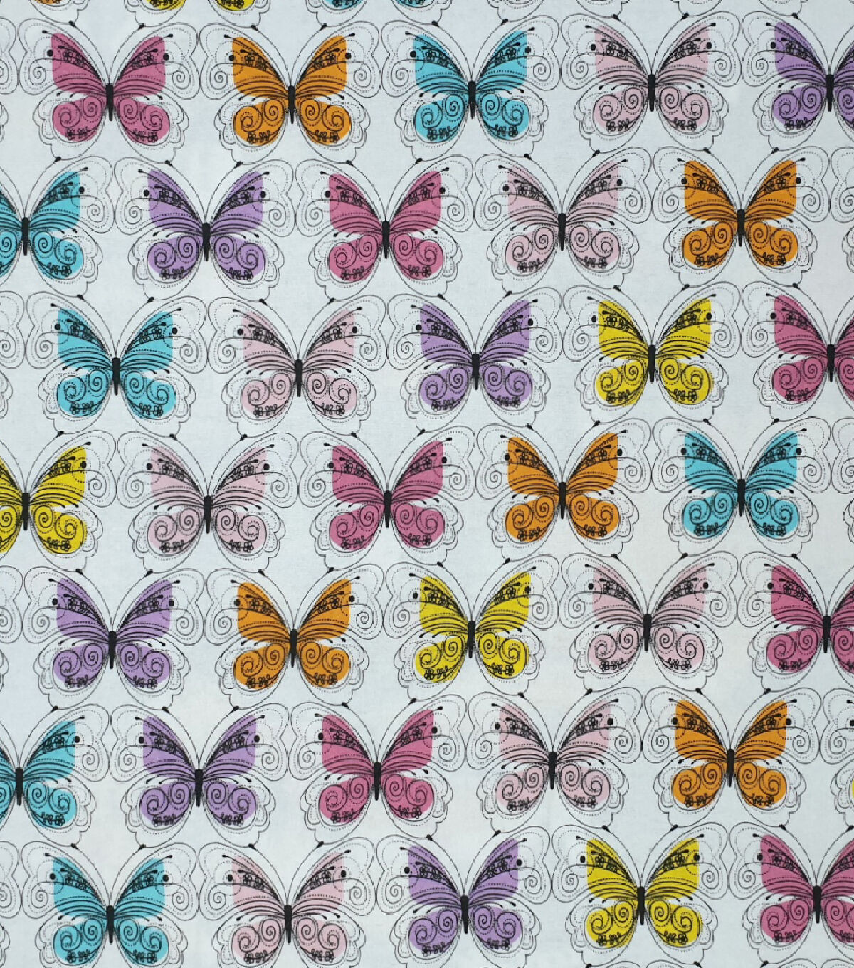 Butterflies Super Snuggle Flannel Fabric