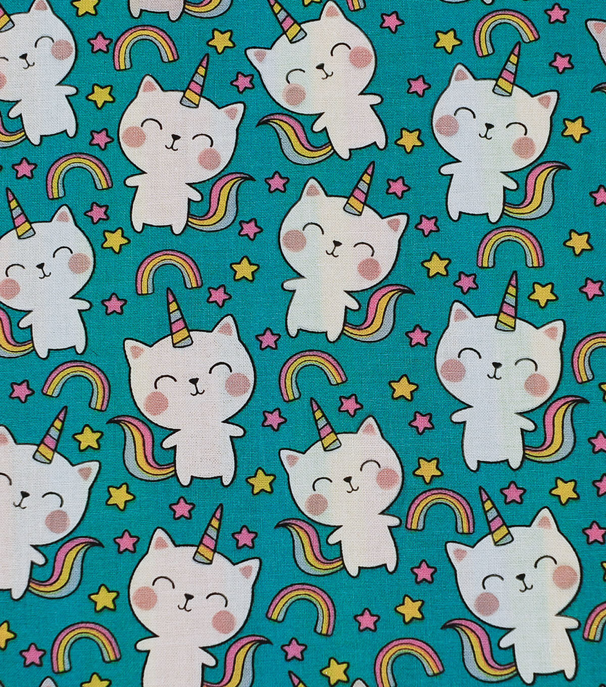 Novelty Cotton Fabric Cat Unicorn
