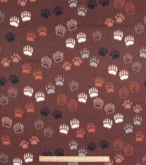 Bear Tracks Blizzard Fleece Fabric