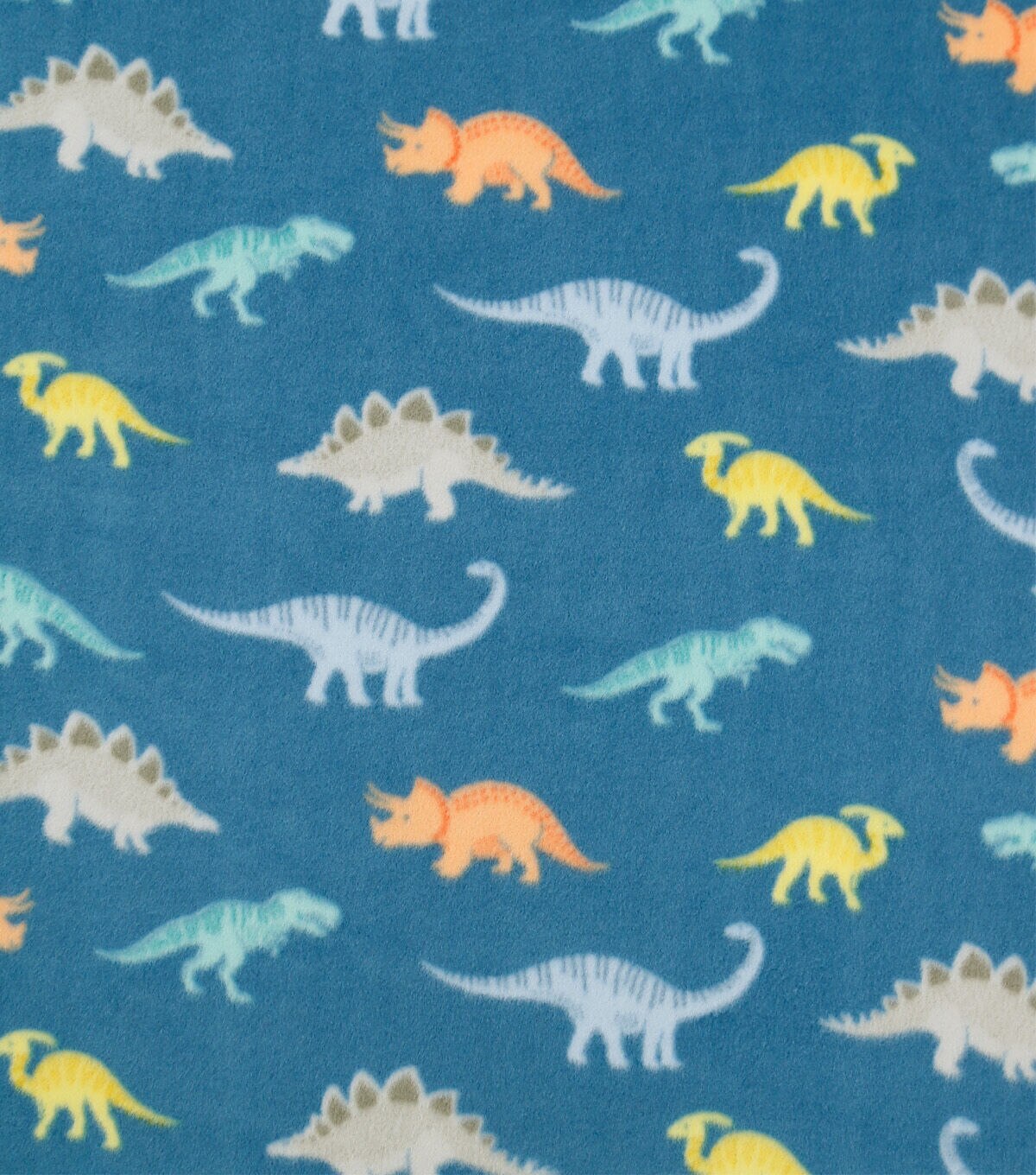 POP! Dino Blue Fashion Lightweight Fleece Fabric