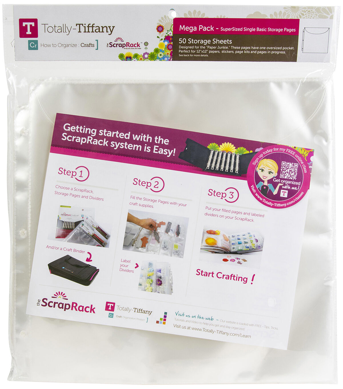 Totally Tiffany 13 Scrap Rack Supersized Single Storage Pages 50pk