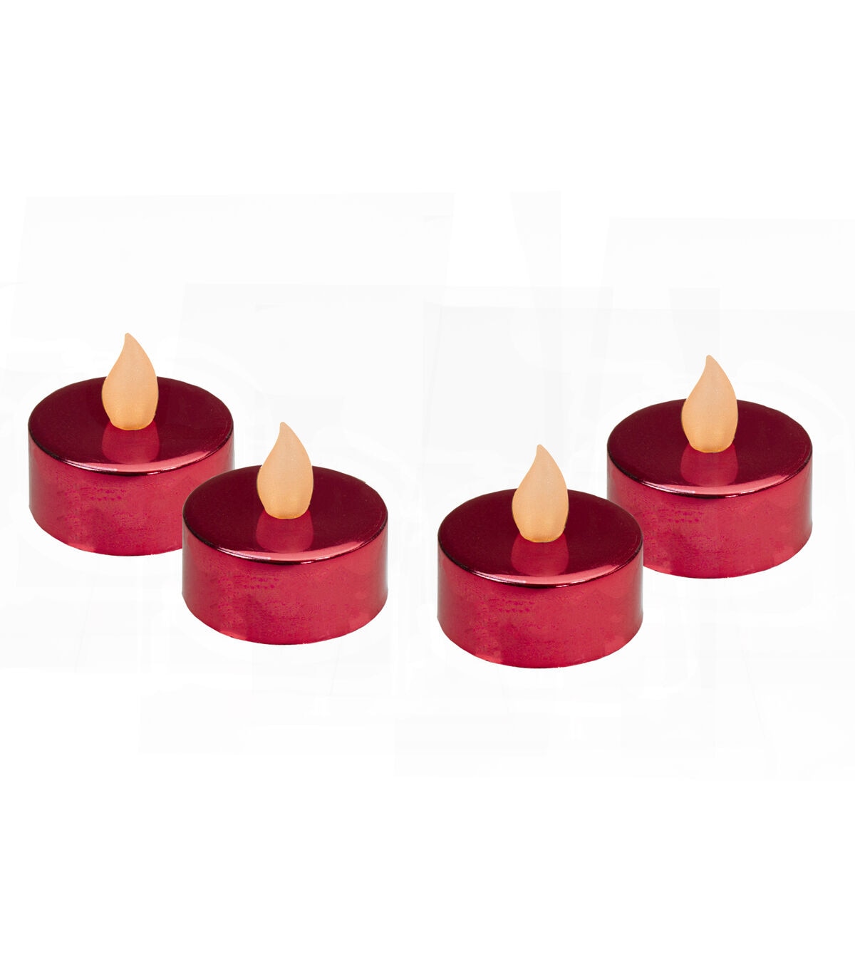 Northlight 4ct LED Metallic Red Tealights