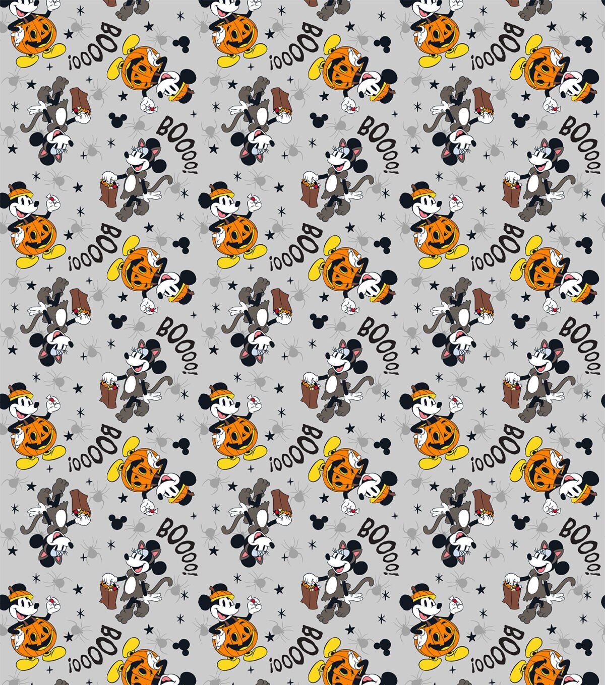 Mickey Minnie Boo Halloween Cotton Fabric