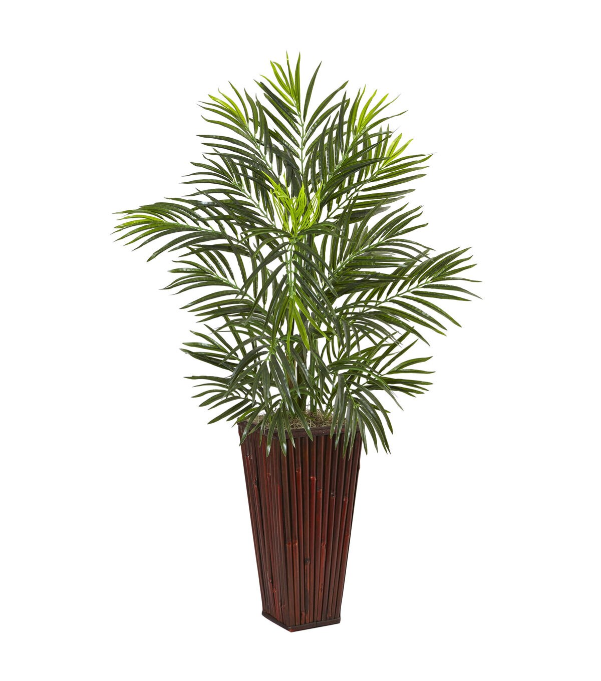 Nearly Natural Areca Artificial Palm in Bamboo Planter
