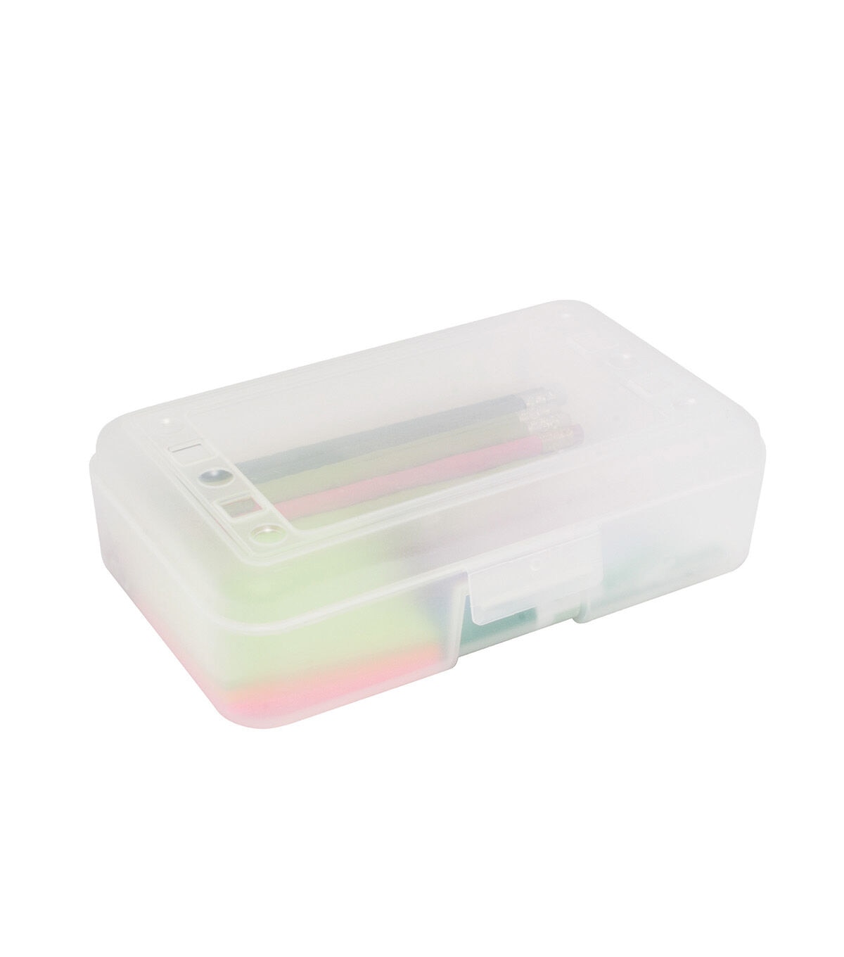 Advantus 8.5 x 4 Clear Plastic Pencil Box