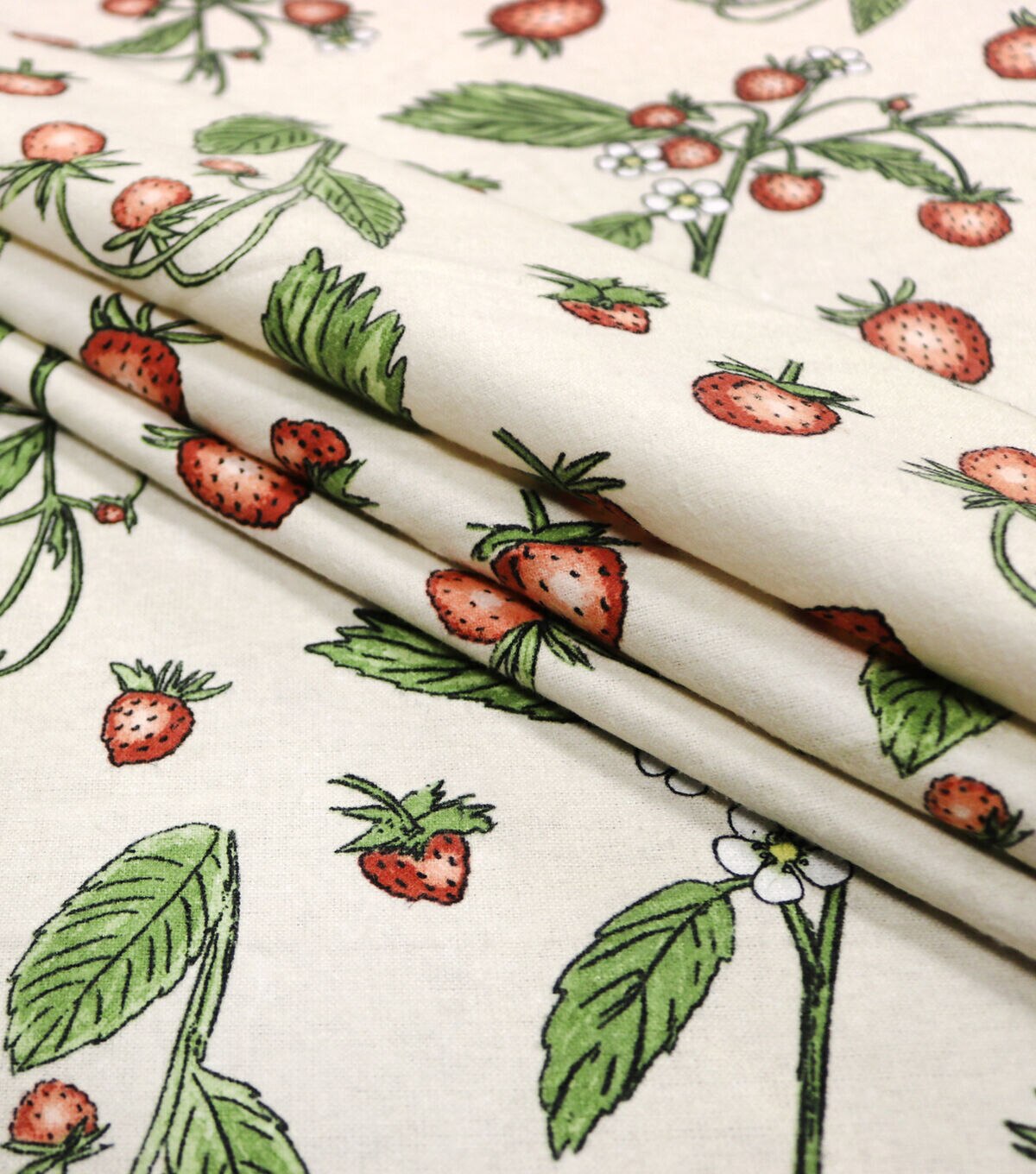 Strawberries Super Snuggle Cotton Fabric