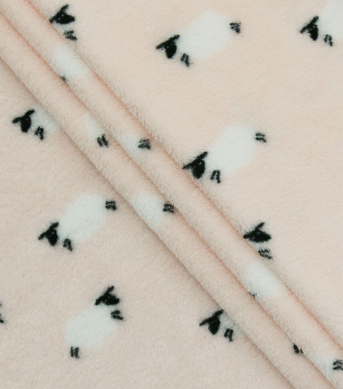 Counting Sheep On Pink Sew Lush Fleece Fabric