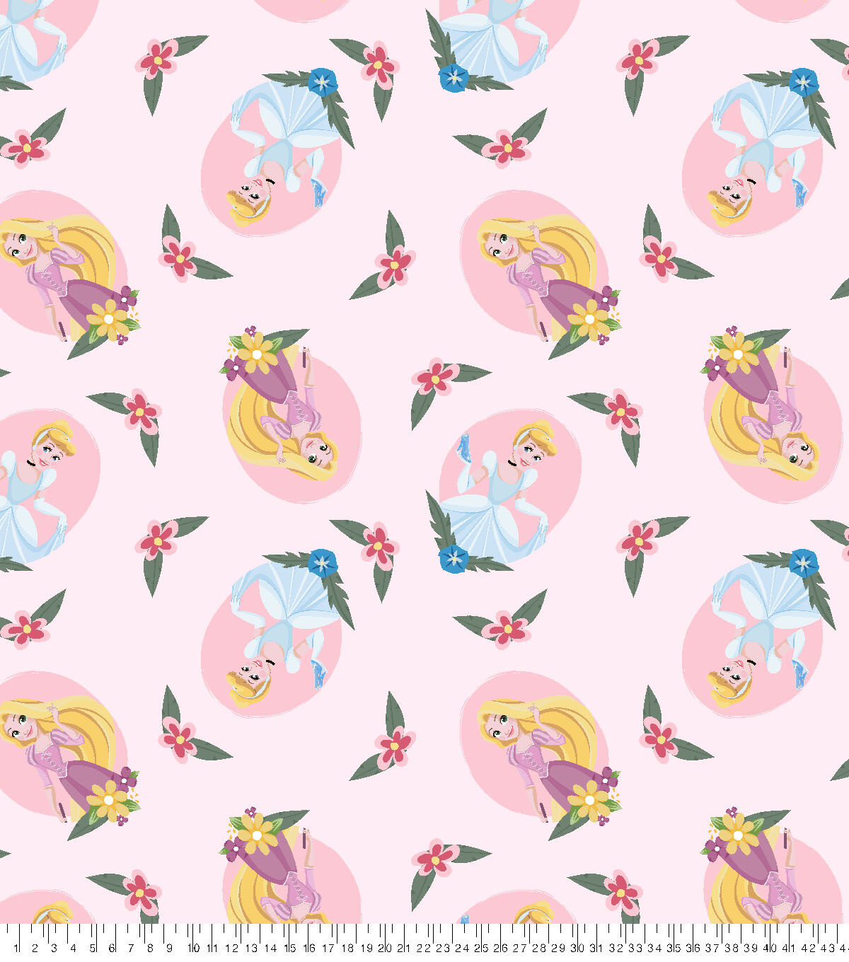 Disney Princess Floral Splash Fleece Fabric