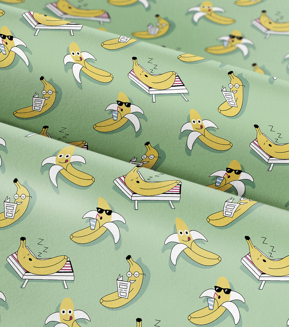 Banana Vacation Super Snuggle Flannel Fabric