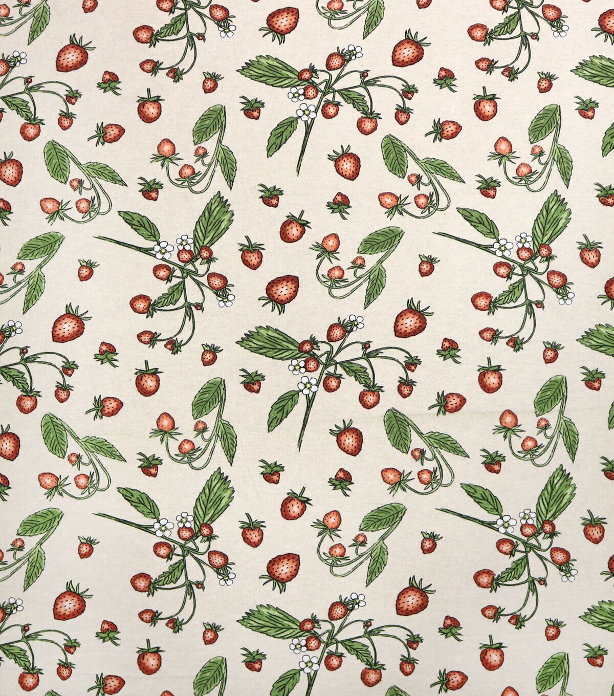Strawberries Super Snuggle Cotton Fabric