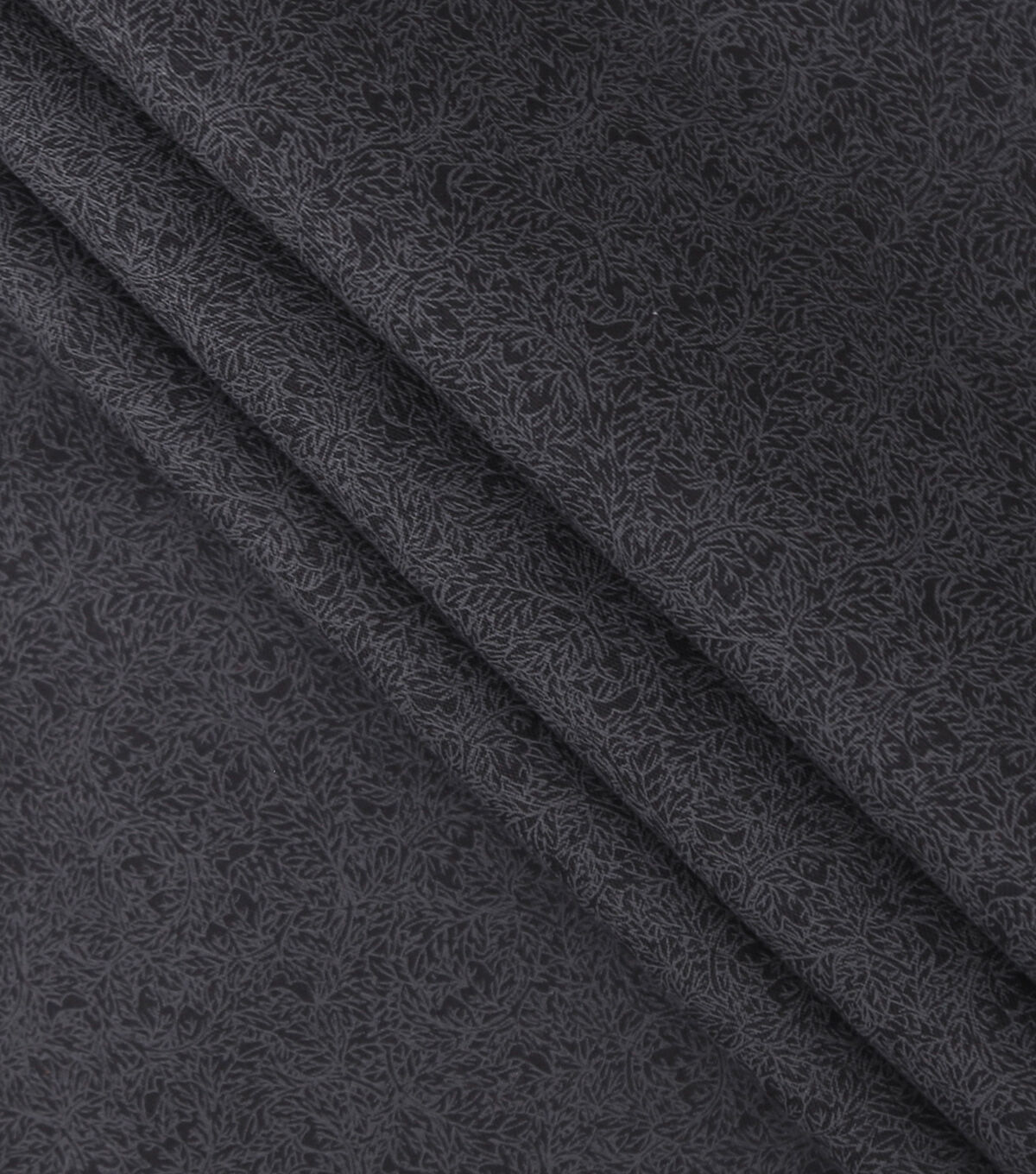 Black Leaf Texture Cotton Fabric by Keepsake Calico