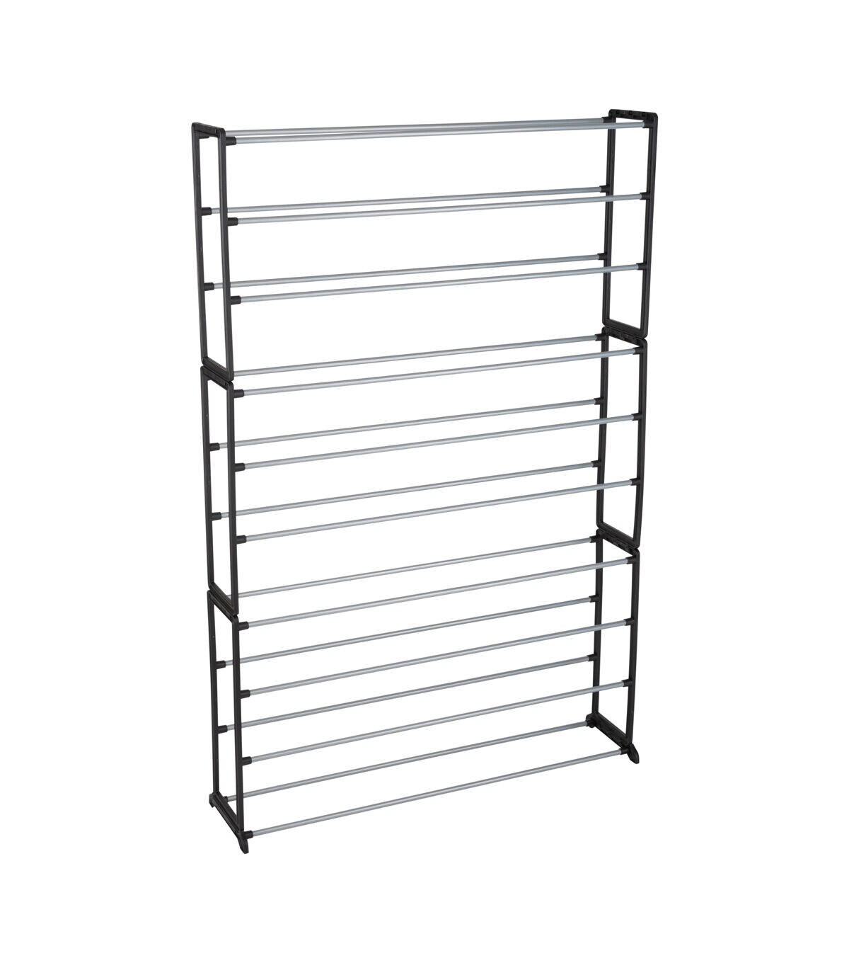 Simplify 24 Black 50 Pair Shoe Rack