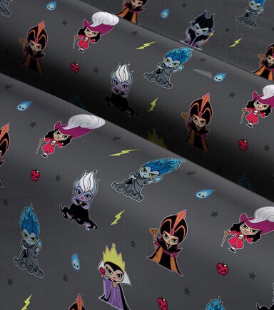 Disney Villains Cute Lineup Cotton Fabric