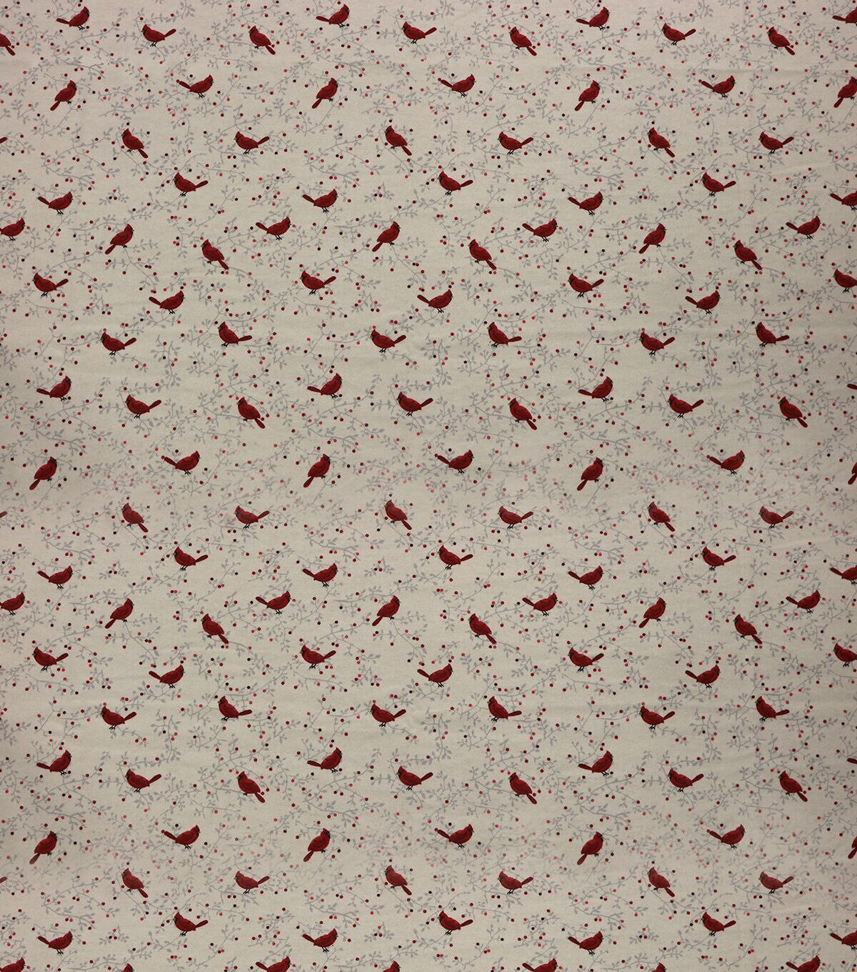 Cardinals on Vine Super Snuggle Christmas Flannel Fabric