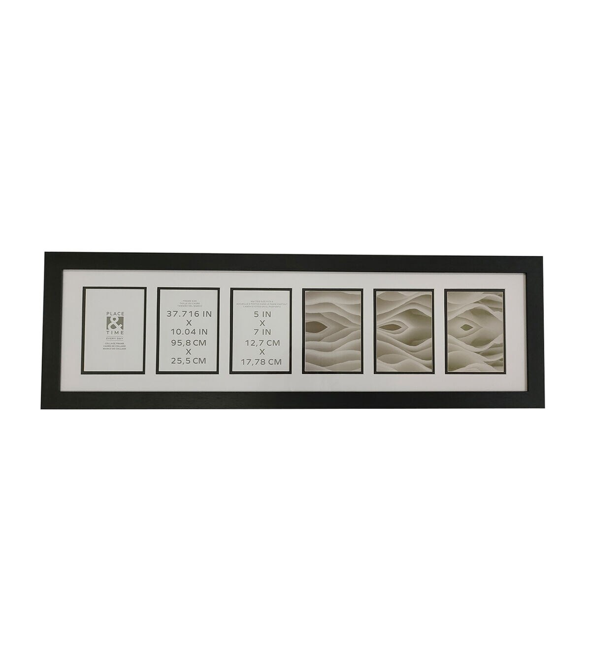 5 x 7 Black 6 Photo Black Collage Frame by Place & Time