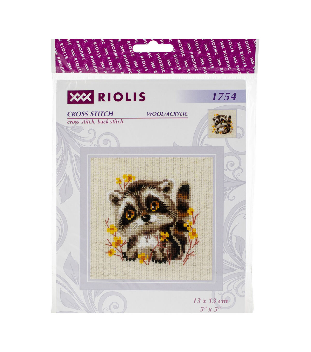 RIOLIS 5 Little Raccoon Counted Cross Stitch Kit