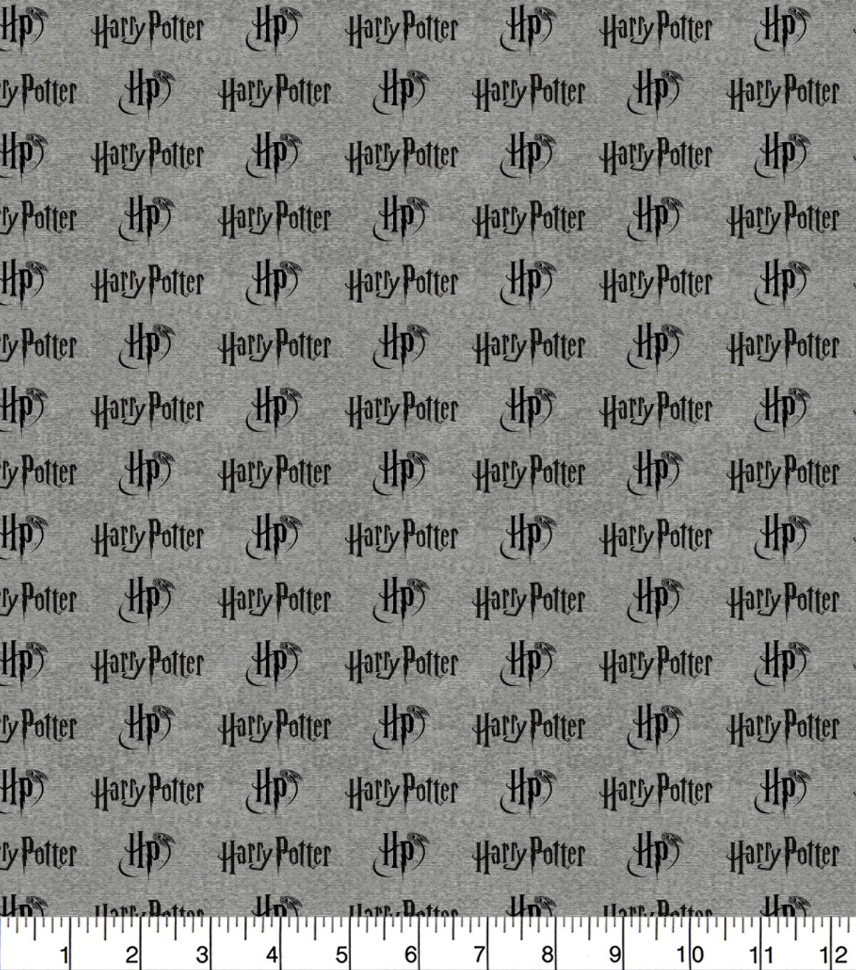 Harry Potter Cotton Fabric Tonal Logo Bolt