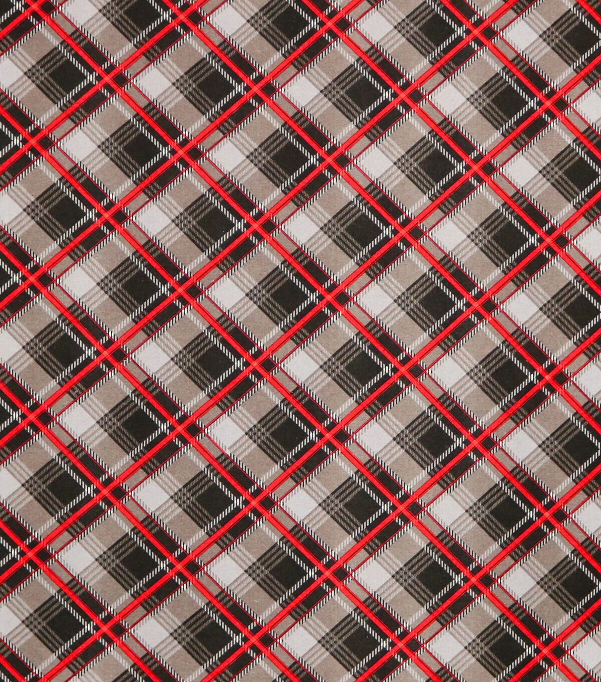 Red Black Bias Plaid 108 Wide Flannel Fabric