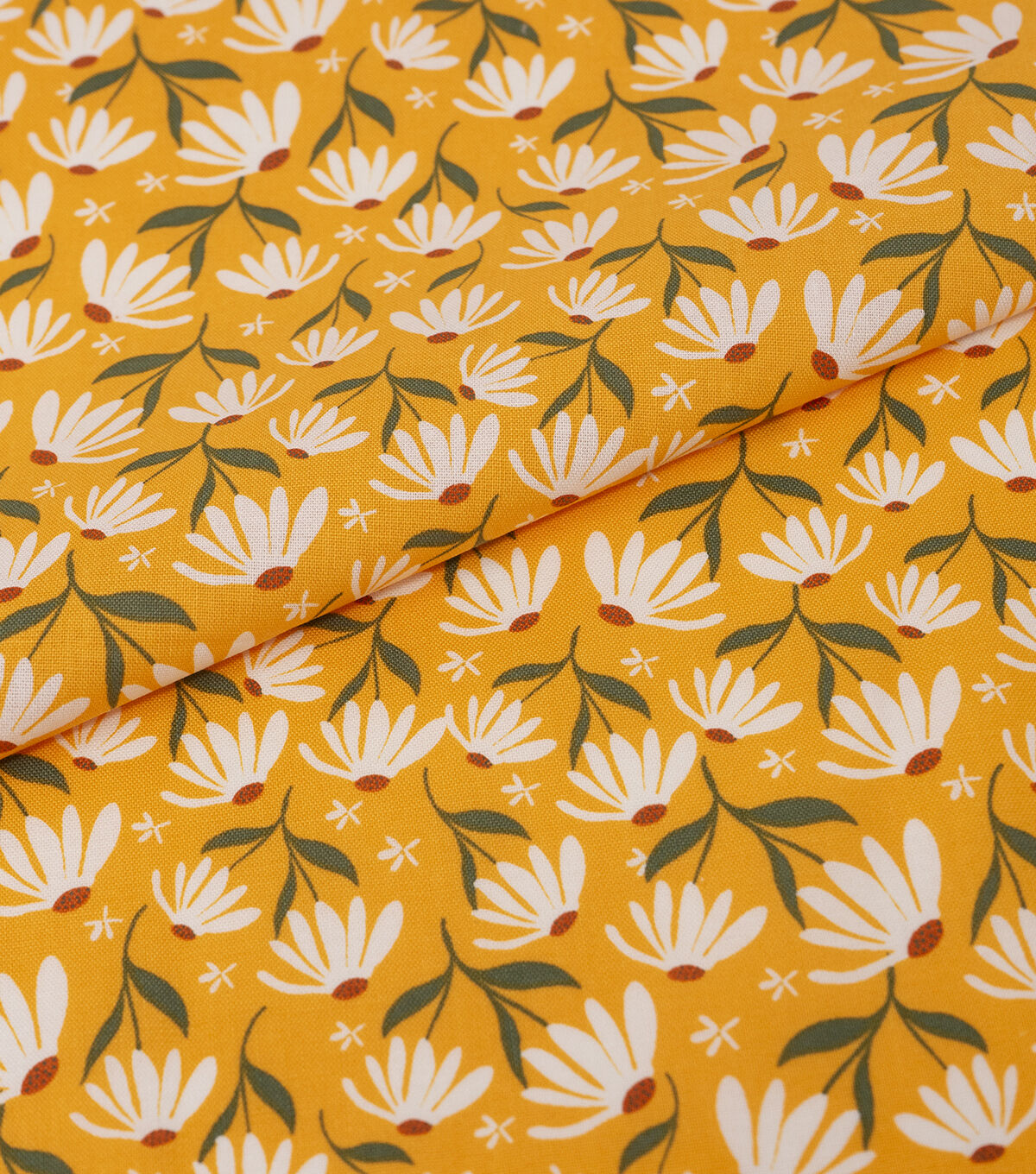 Coneflowers on Orange Cotton Fabric by Keepsake Calico
