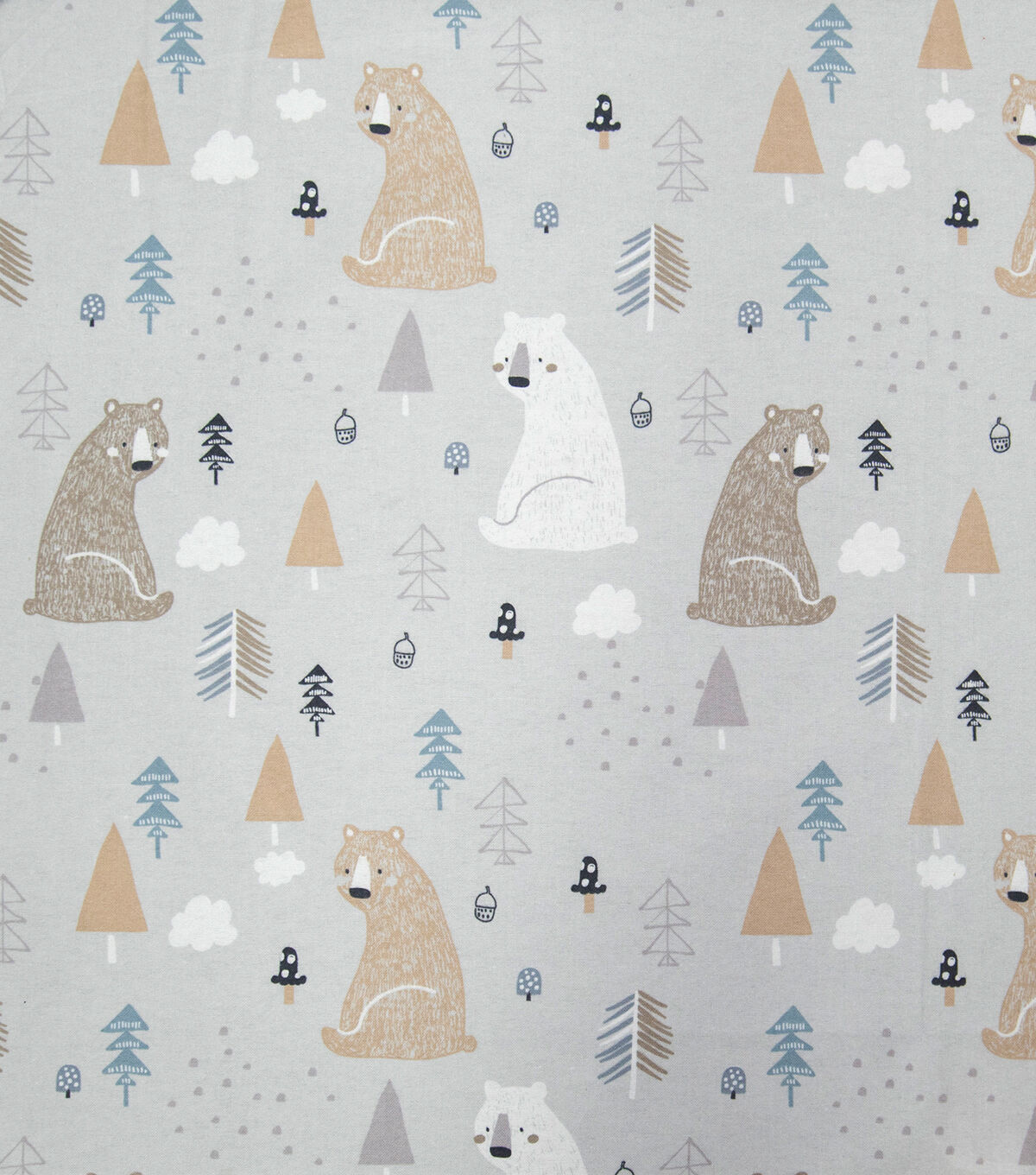 Super Snuggle Sleepy Bears Flannel Fabric