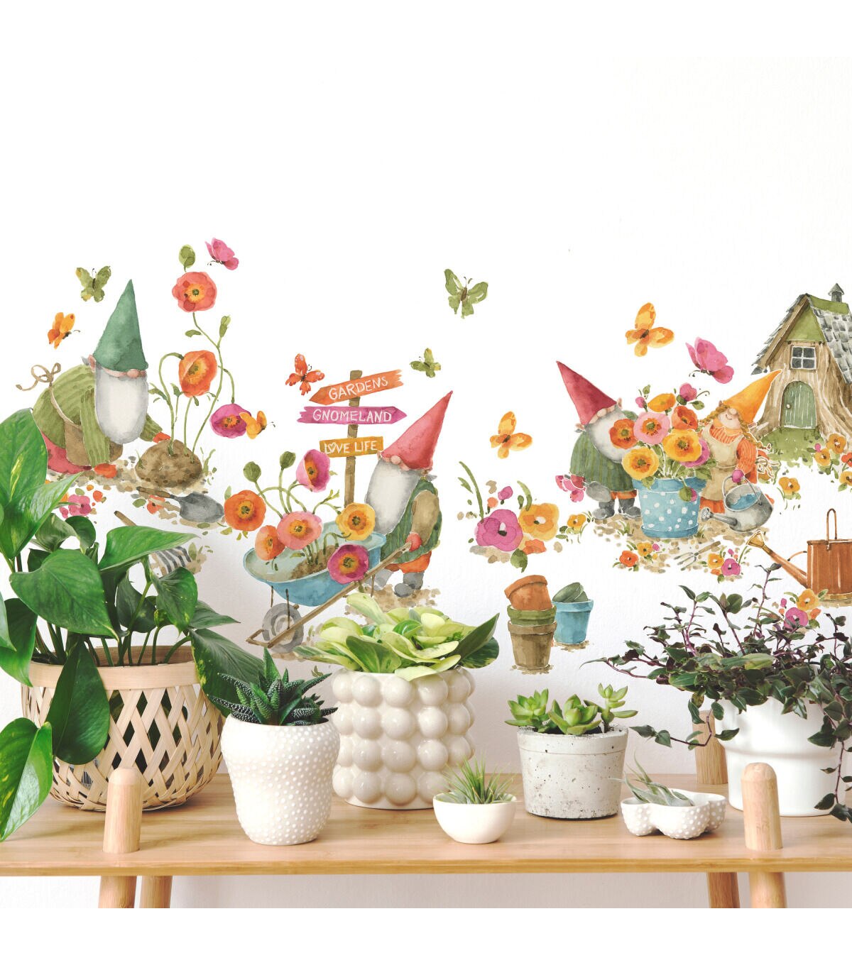 RoomMates Lisa Audit Garden Gnomes Peel & Stick Wallpaper