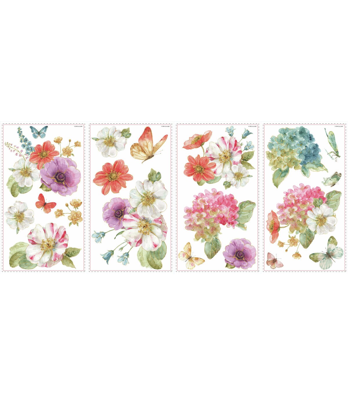 York Wallcoverings Wall Decals Lisa Audit Garden Bouquet