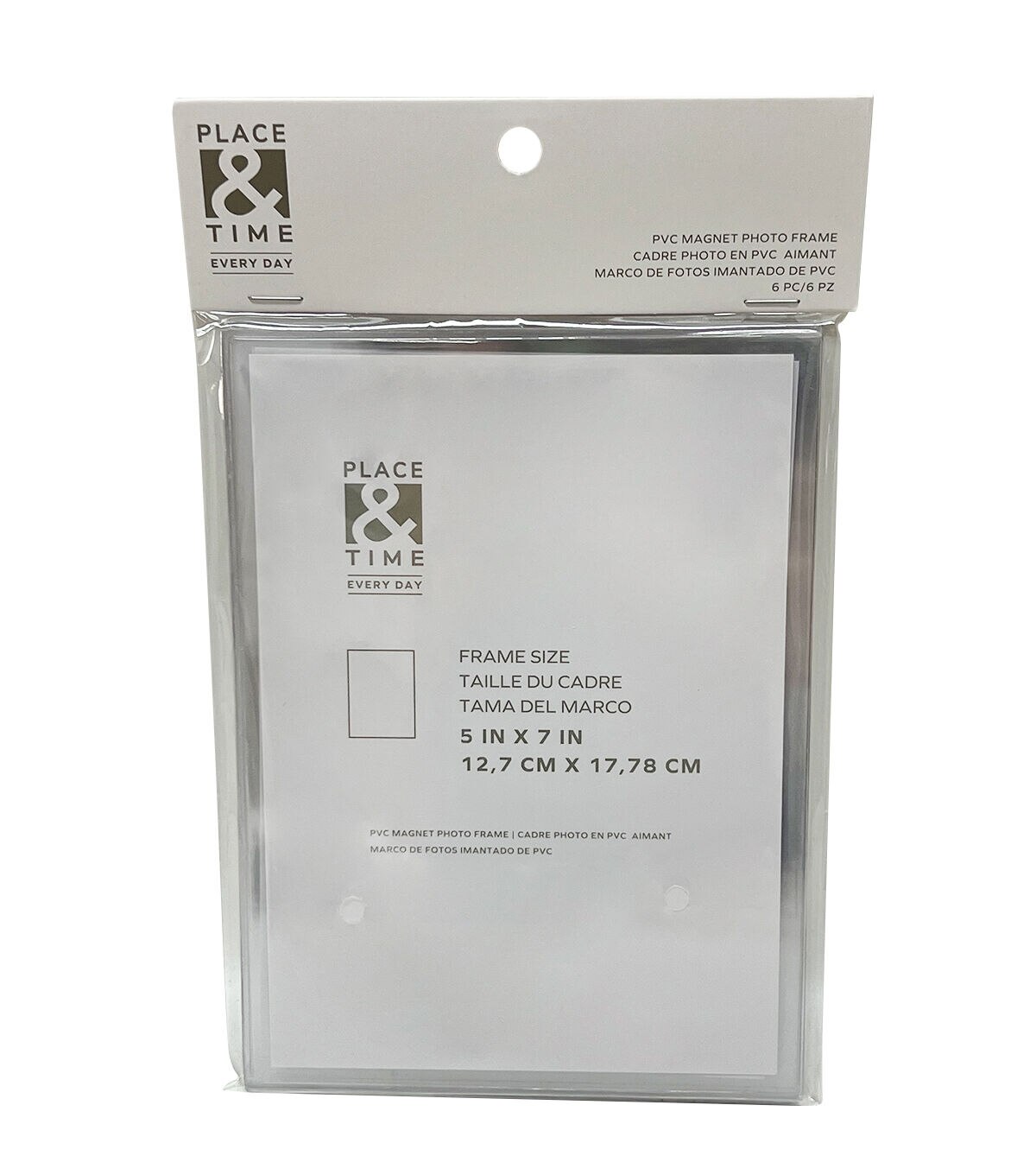 5 x 7 Acrylic Magnet Picture Frames 6pk by Place & Time