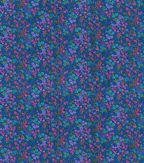 Fabric Traditions Floral on Blue Cotton Fabric by Keepsake Calico