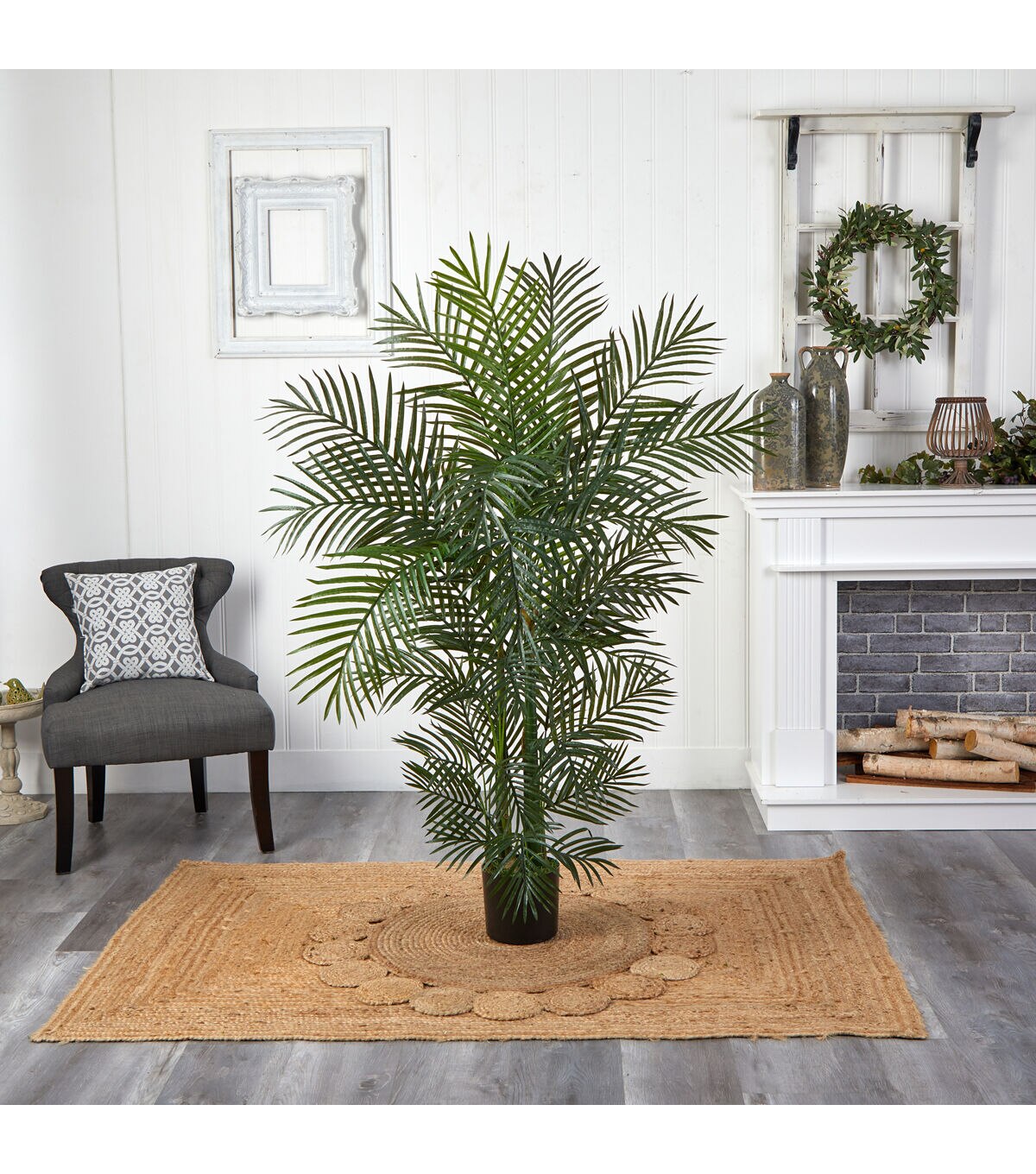 Nearly Natural 4.5ft. Areca Palm UV Resistant (Indoor/Outdoor)